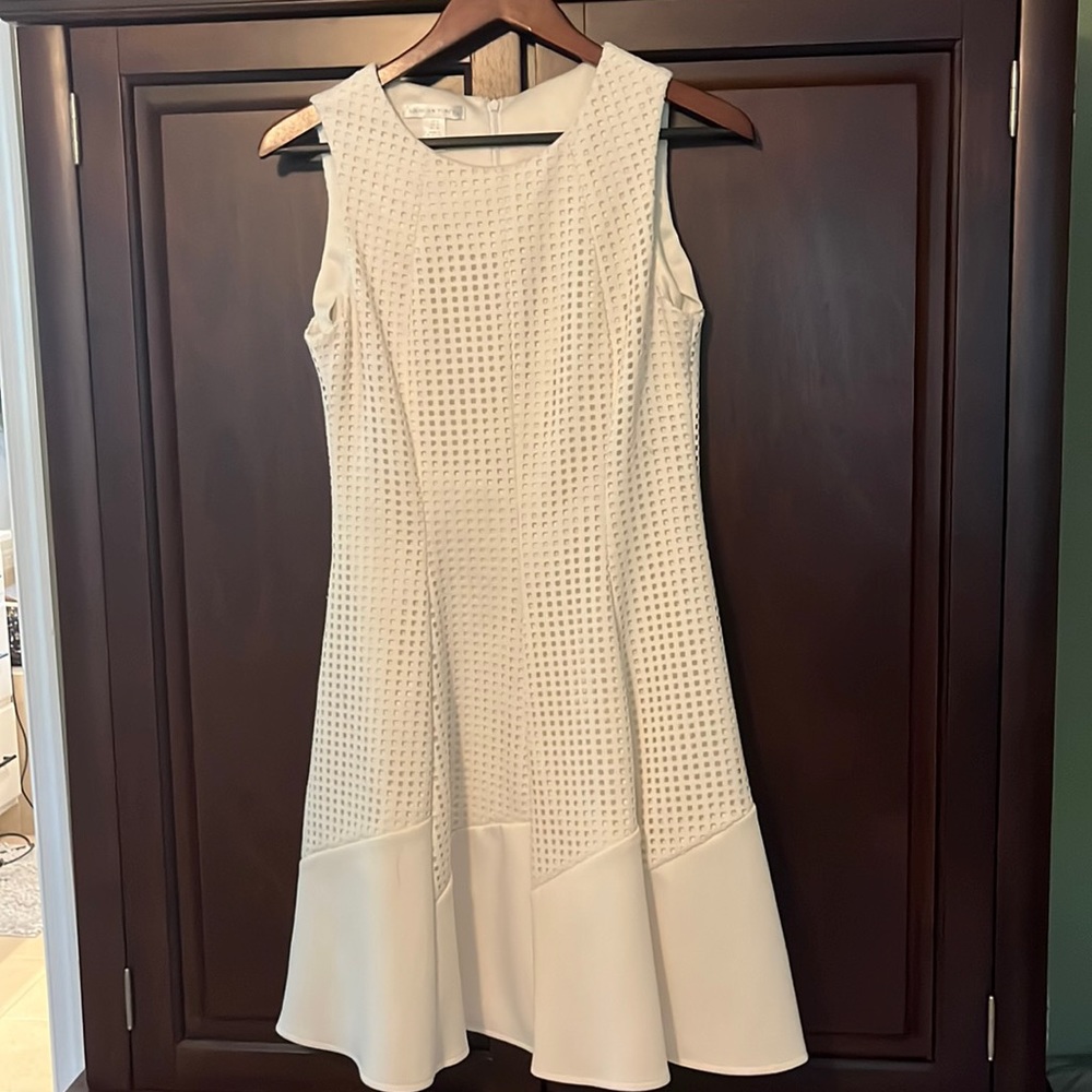 A-line white dress